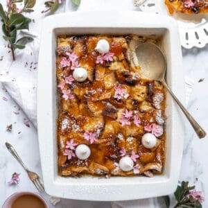 Easy Apricot Bread and Butter Pudding Recipe with Brioche