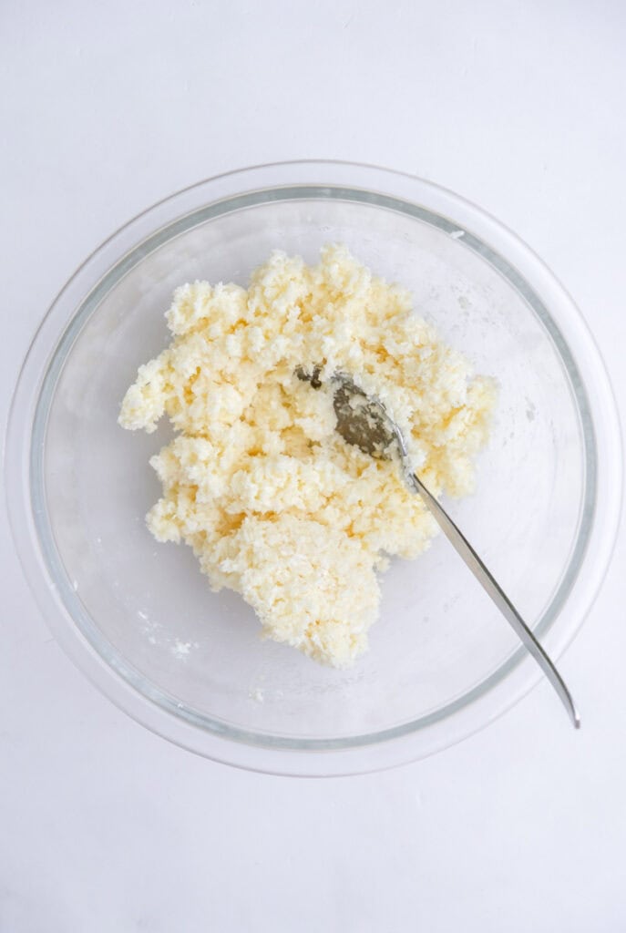 Image showing coconut filling before it is added to the cake. 